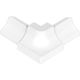 DILEX-PHK Outside Corner 135° with 3/8" Radius - PVC Plastic Bright White
