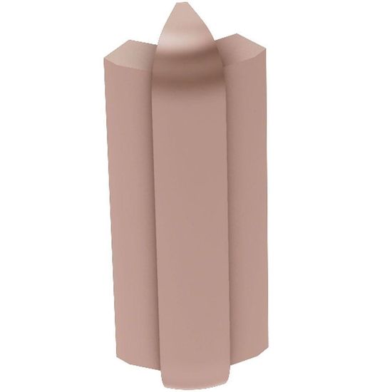 RONDEC-STEP Outside Corner 135° with Vertical Leg 1-1/2"  - Aluminum Anodized Matte Copper 5/16"