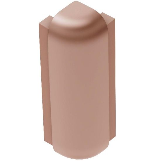 RONDEC-STEP Outside Corner 90° with Vertical Leg 2-1/4"  - Aluminum Anodized Matte Copper 3/8"