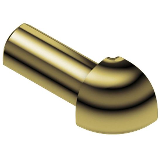 RONDEC Outside Corner 90° - Aluminum Anodized Polished Brass 3/8"