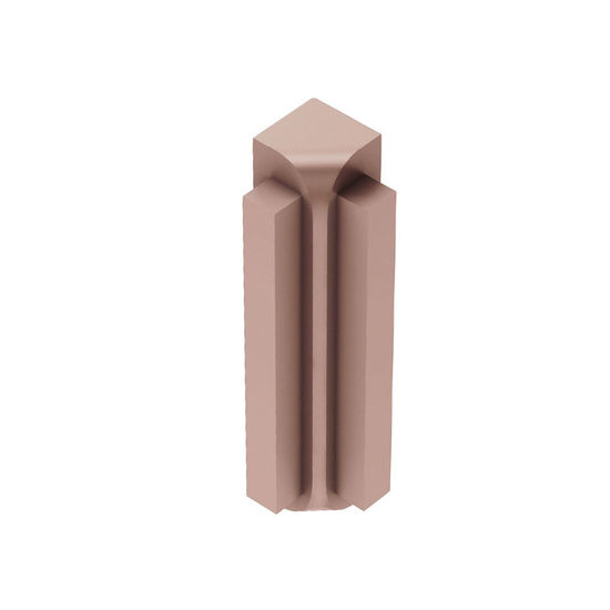 RONDEC-STEP Inside Corner 90° with Vertical Leg 2-1/4"  - Aluminum Anodized Matte Copper 1/2"