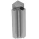 RONDEC-STEP Inside Corner 90° with Vertical Leg 2-1/4"  - Aluminum Anodized Brushed Chrome 5/16"