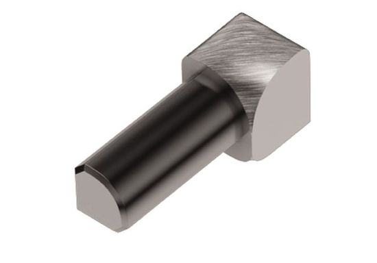 RONDEC Inside Corner 90° - Aluminum Anodized Brushed Chrome 3/8"