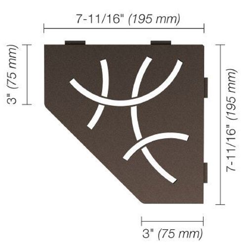 Schluter - SHELF-E Pentagonal Corner Shelf Curve Design - Aluminum ...