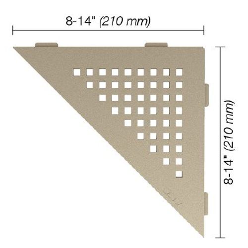 Schluter - SHELF-E Triangular Corner Shelf Square Design - Aluminum ...