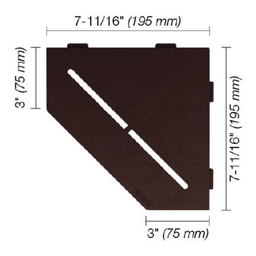 Schluter - SHELF-E Pentagonal Corner Shelf Pure Design - Aluminum ...