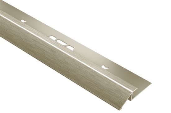 VINPRO-U Resilient Surface Reducer Profile Aluminum Anodized Brushed Nickel 1/2" x 8' 2-1/2"