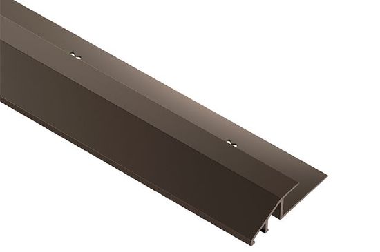 VINPRO-U Resilient Surface Reducer Profile Aluminum Anodized Brushed Antique Bronze 7/32" x 8' 2-1/2"