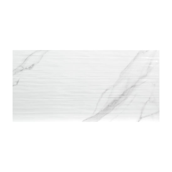 Tuiles plancher Dymo statuary stripe white lustré 12" x 24"