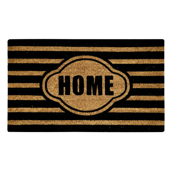 Entrance Mat "Home" Striped Coir 18" x 30"