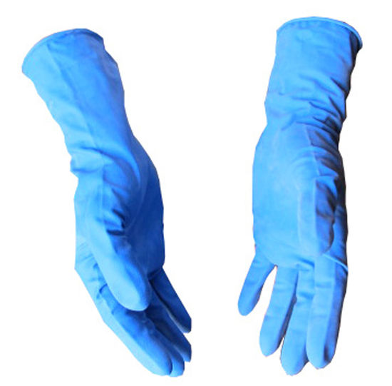 Heavy Duty Blue Latex Disposable Gloves 15 Mil - Medium (Pack of 50)