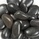 Medium River Stones Piedra Pebbles Black Polished 40 lb