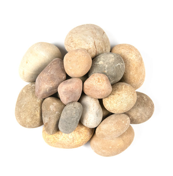 Medium River Stones Piedra Pebbles Niagara Yellow Natural 40 lb