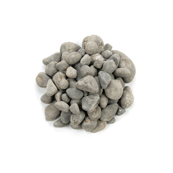 Medium River Stones Piedra Pebbles Nile Grey Natural 40 lb