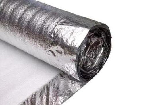 Sous-couche pour plancher flottant en feuille de mousse EPE et aluminium blanc 2.5 mm (200 pi²)