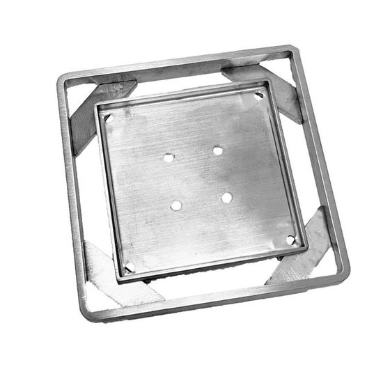 Tileable Shower Grate Stainless Steel 3-3/4" x 3-3/4" x 1/4"
