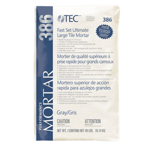 Tec - Fast Set Ultimate Large Format Tile Mortar Fast Set #386 Gray 40 ...