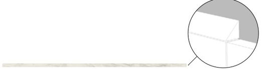 Moulure de bord de carreaux Gemstone White Poli 5/8" x 23" (paquet de 6)