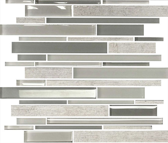 Tuiles de mosaïque Cemento Stone Light Grey Mat 12" x 12"