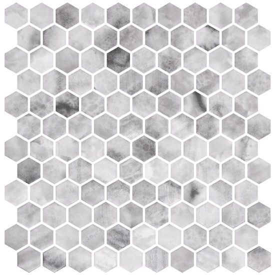 Mosaic Tiles Hex Ecostone Onice Mat 12" x 12"