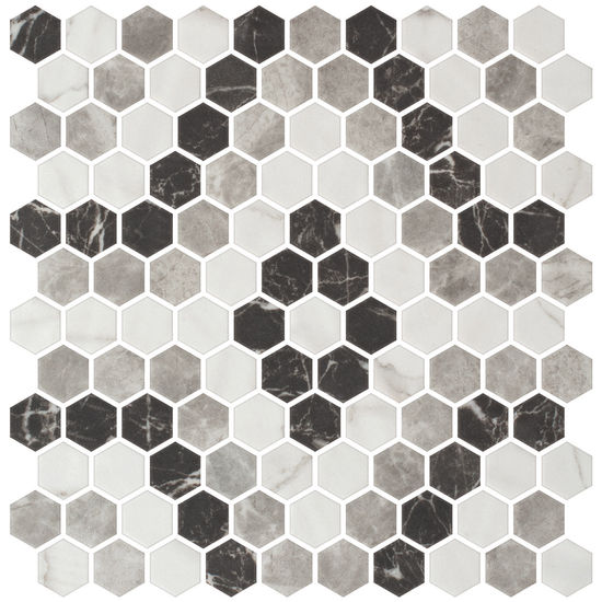 Mosaic Tiles Hex Pattern 4 Matte 12" x 12"