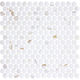 Mosaic Tiles Penny Ecostone Calacatta Gold Mat 11" x 11"