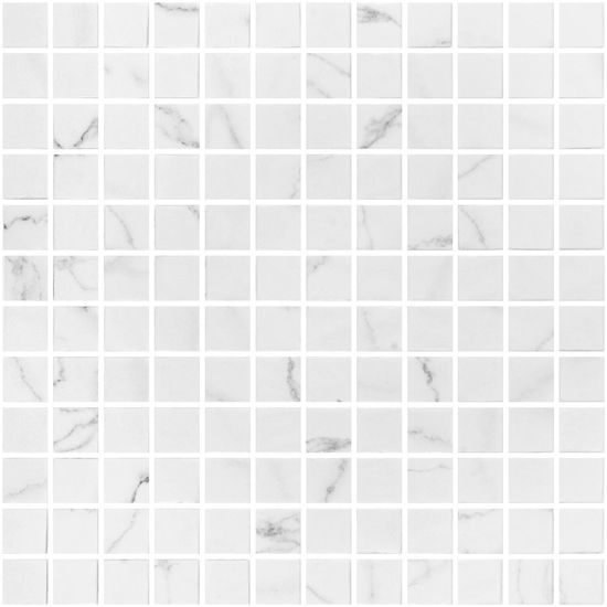 Mosaic Tiles Square Ecostone Venato White Mat 12" x 12"