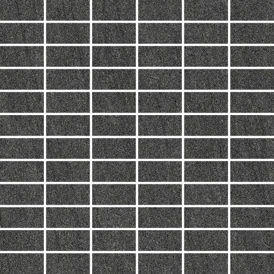 Rectangular Mosaic Tiles Basaltina Matte Dark Grey 12" x 12"