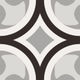 Floor Tiles Patchwork Black & White 01 Matte 8" x 8"