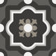 Floor Tiles Patchwork Black & White 04 Matte 8" x 8"