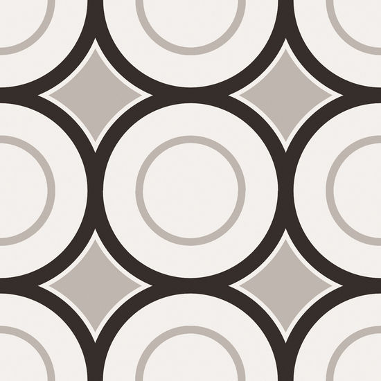 Floor Tiles Patchwork Black & White 05 Matte 8" x 8"