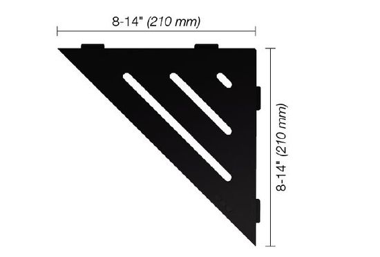 SHELF-E Triangular Corner Shelf Wave Design - Aluminum Matte Black