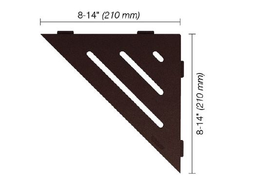 SHELF-E Étagère de coin triangulaire modèle Wave - aluminium bronze