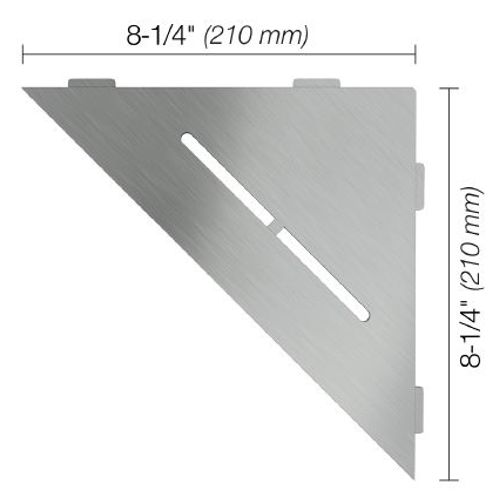 Schluter - SHELF-E Étagère de coin triangulaire modèle Pure - acier