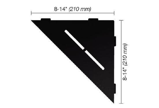 SHELF-E Triangular Corner Shelf Pure Design - Aluminum Matte Black