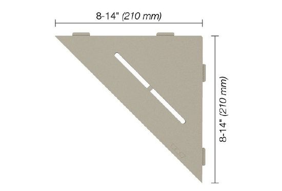 SHELF-E Étagère de coin triangulaire modèle Pure - aluminium grège