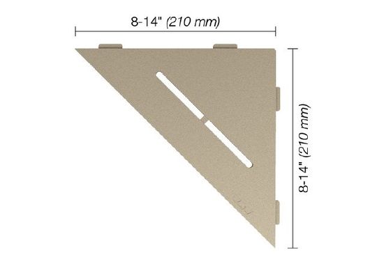 SHELF-E Triangular Corner Shelf Pure Design - Aluminum Cream
