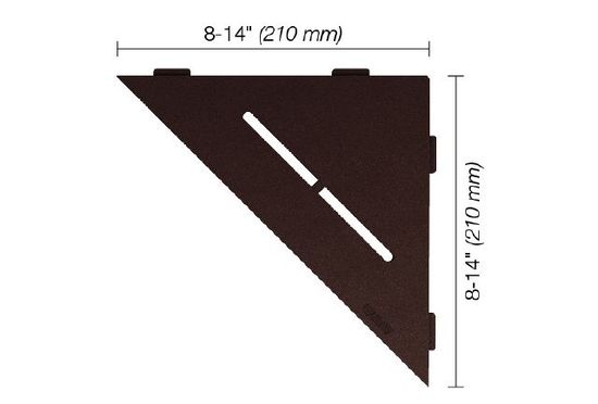 SHELF-E Triangular Corner Shelf Pure Design - Aluminum Bronze