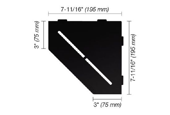 SHELF-E Étagère de coin pentagonale modèle Pure - aluminium noir mat