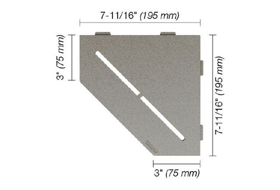 SHELF-E Pentagonal Corner Shelf Pure Design - Aluminum Stone Grey