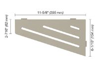 Schluter SHELF-E Quadrilateral Corner Shelf Wave Design - Aluminum ...