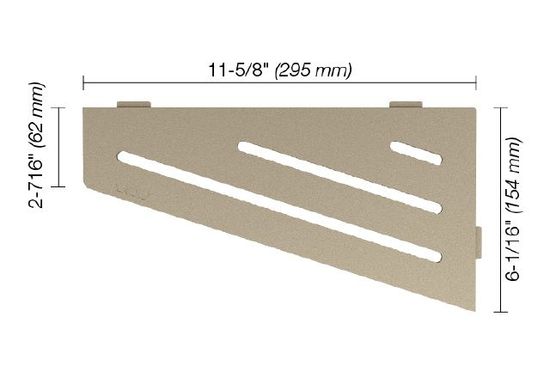 SHELF-E Quadrilateral Corner Shelf Wave Design - Aluminum Cream