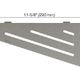 SHELF-E Étagère de coin quadrilaterale modèle Wave Aluminium Gris pierre
