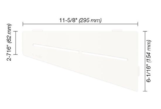 SHELF-E Quadrilateral Corner Shelf Pure Design - Aluminum Matte White