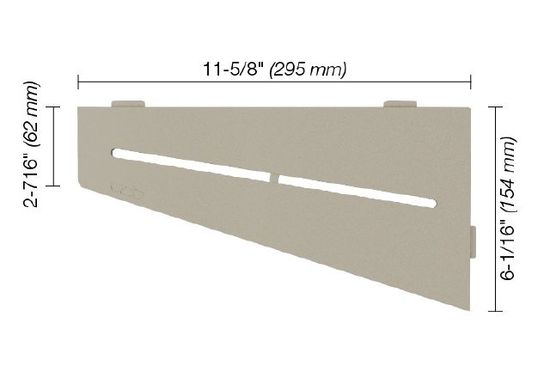 SHELF-E Quadrilateral Corner Shelf Pure Design - Aluminum Greige