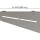 SHELF-E Étagère de coin quadrilaterale modèle Pure Aluminium Gris pierre