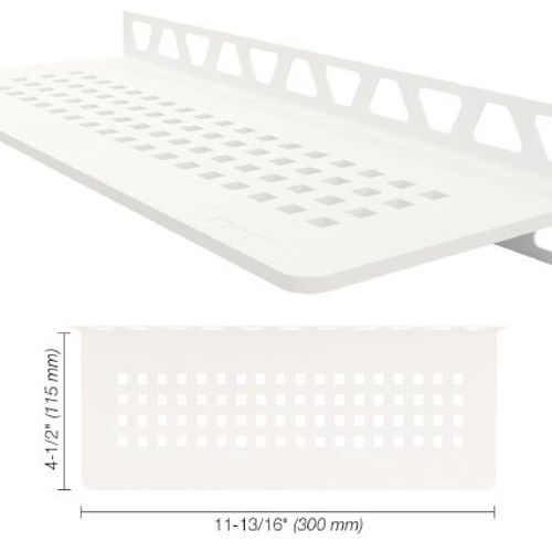 Schluter SHELF-N Étagère rectangulaire pour niche modèle Square - aluminium blanc mat (SNS1D3MBW