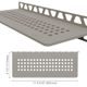 SHELF-W Étagère murale rectangulaire modèle Square Aluminium Grège