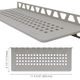 SHELF-W Étagère murale rectangulaire modèle Square Aluminium Gris pierre