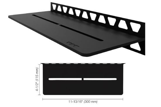 SHELF-W Étagère mural rectangulaire Pure Design - aluminium noir mat